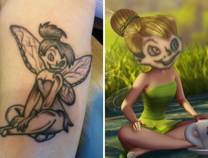 Tatuaje extraño de tinkerbell