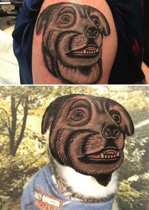 Tatuaje extraño de un perro