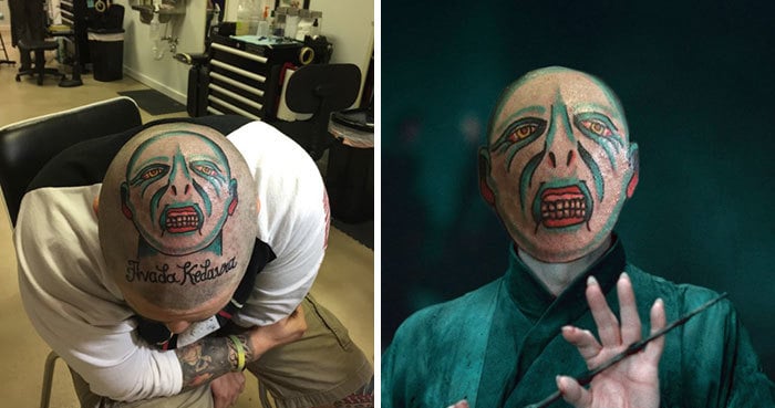 Tatuaje extraño de Lord Voldemort