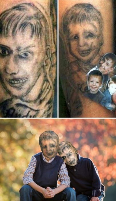 Tatuaje extraño de unos hermanos