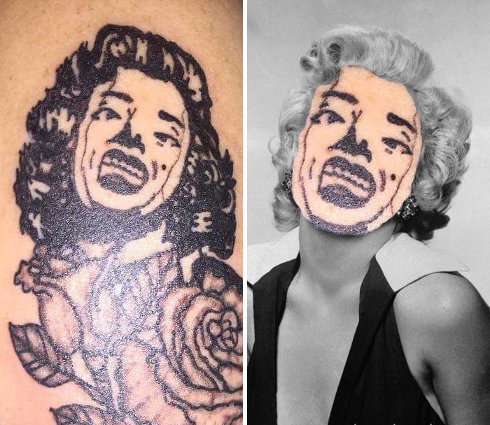 Tatuaje extraño de Marilyn Monroe