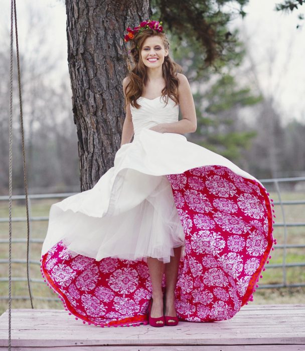 Lindos de novia con toque de folclor mexicano