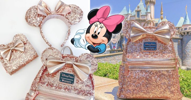 Conoce la nuevas mochilas de Minnie en rosa dorado