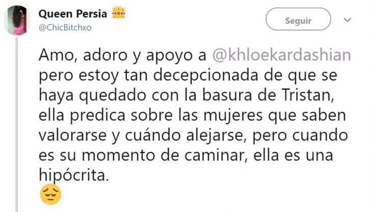 Comentarios en Twitter sobre la reconciliación de khloe con tristan