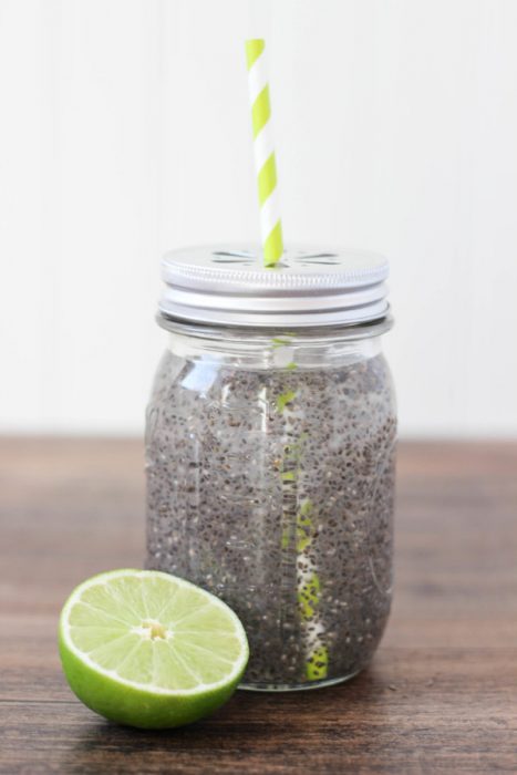 vaso con semillas de chia 