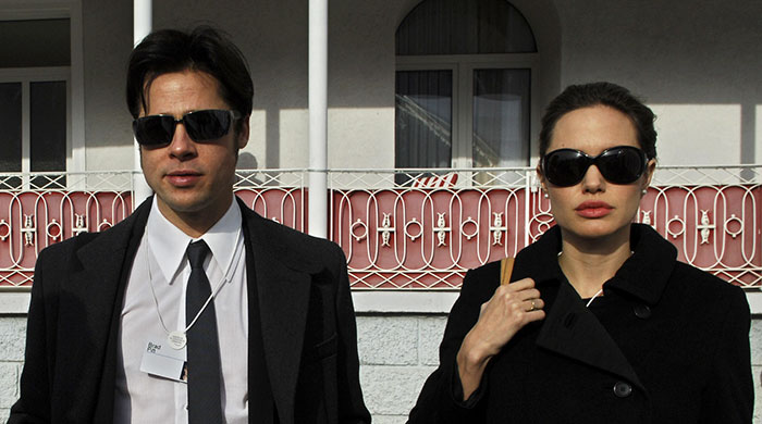 Angelina Jolie y Brad Pitt en una alfombra roja