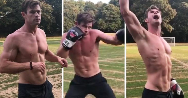 Chris Hemsworth haciendo ejercicio es todo lo que necesitas ver para empezar la semana con el pie derecho