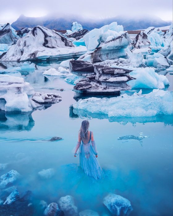 chica en el hielo 