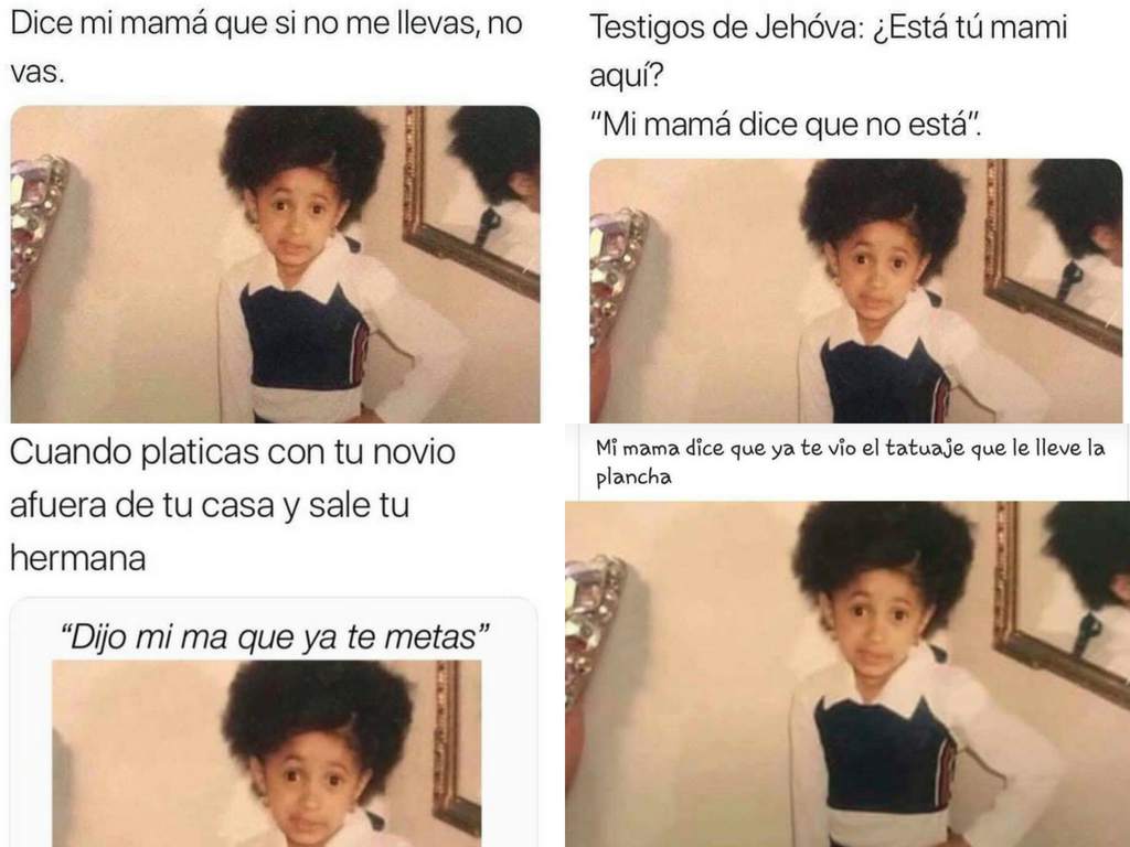 Memes de la niña incomoda de dice mi mamá 