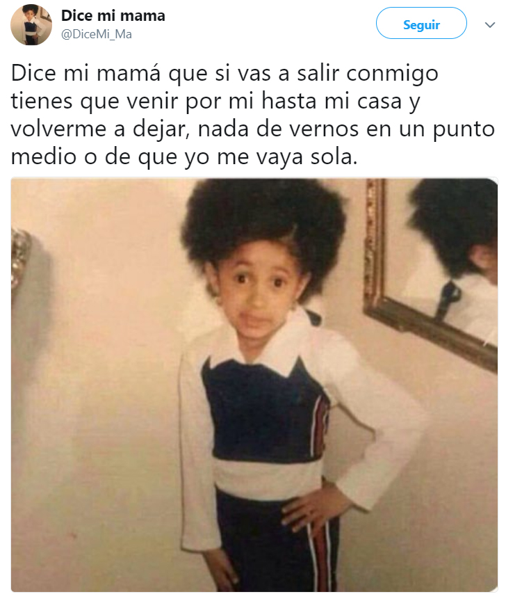 Memes cardi B de niña diciendo dice mi mamá que 