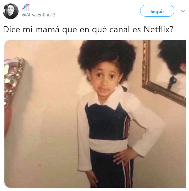 Memes cardi B de niña diciendo dice mi mamá que 