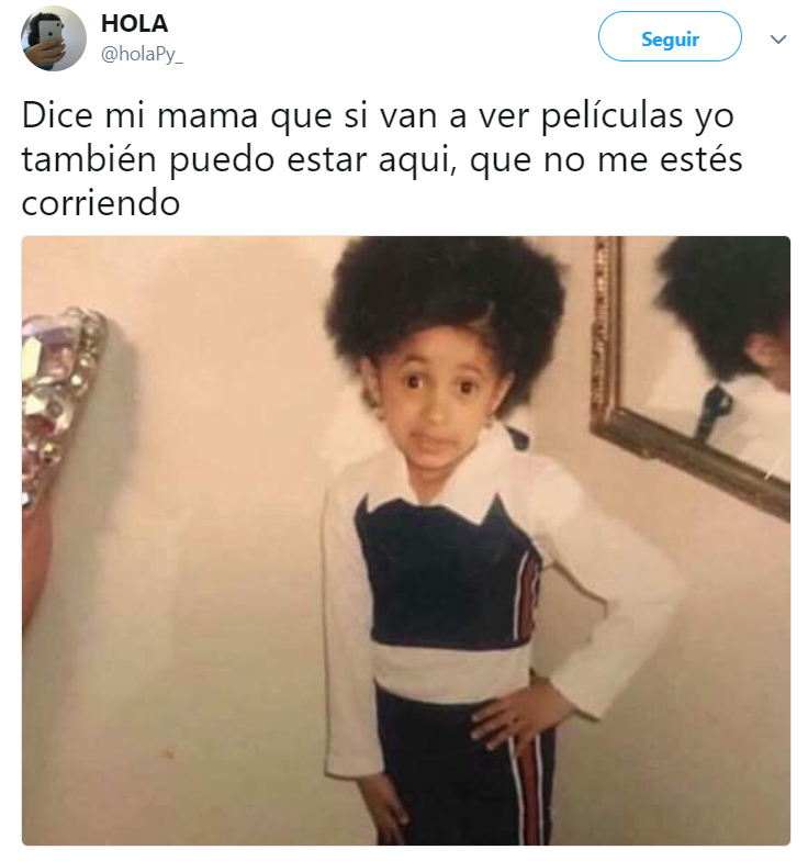 Memes cardi B de niña diciendo dice mi mamá que 