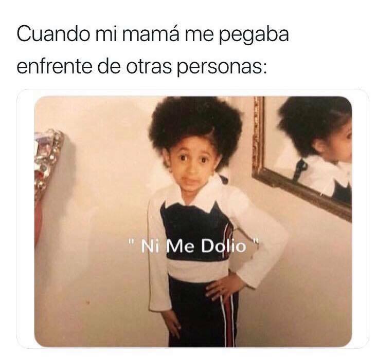 Memes cardi B de niña diciendo dice mi mamá que 