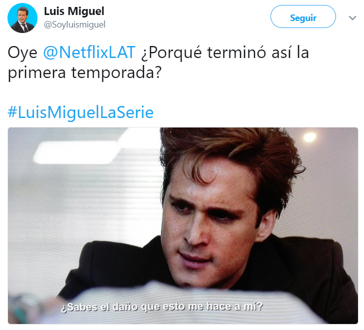 Comentarios en Twitter sobre el final de temporada de Luis Miguel: la serie 