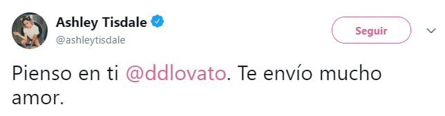 Comentarios en Twitter de famosos hacia Demi Lovato