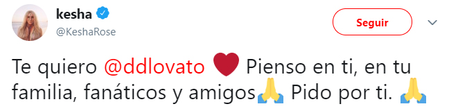 Comentarios en Twitter de famosos hacia Demi Lovato