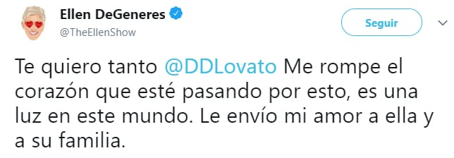 Comentarios en Twitter de famosos hacia Demi Lovato
