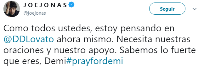 Comentarios en Twitter de famosos hacia Demi Lovato