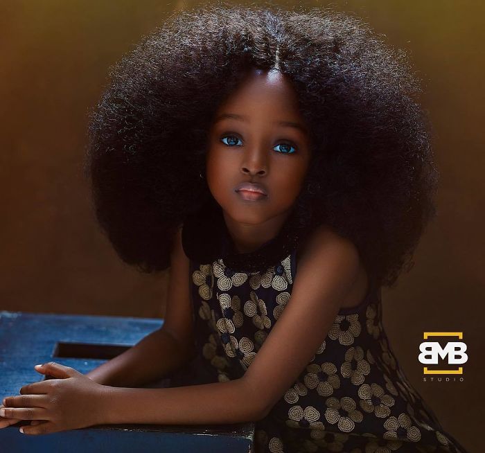 Niña de nigeria considerada como la más hermosa de todo el mundo