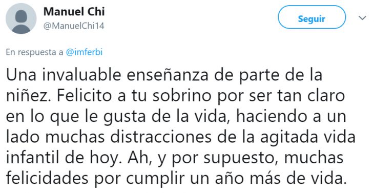 Comentarios en twitter sobre niño que tuvo una fiesta temática de conchas 