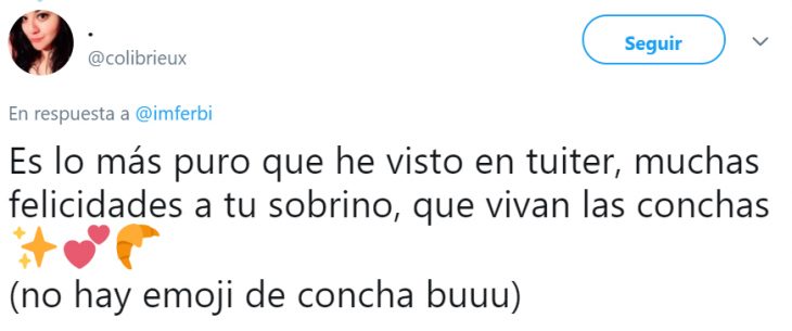 Comentarios en twitter sobre niño que tuvo una fiesta temática de conchas 