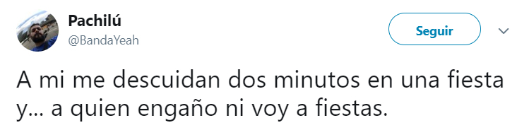 Comentarios en Twitter sobre personas que se descuidaron poquito