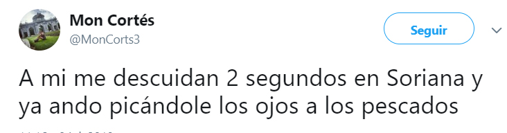 Comentarios en Twitter sobre personas que se descuidaron poquito