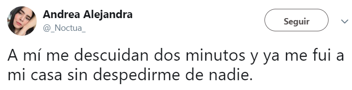 Comentarios en Twitter sobre personas que se descuidaron poquito