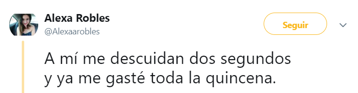 Comentarios en Twitter sobre personas que se descuidaron poquito