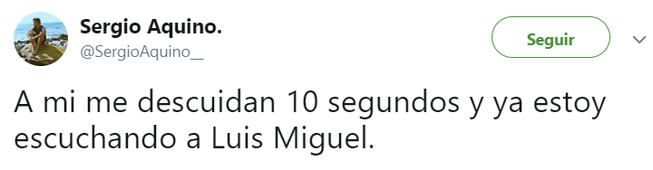 Comentarios en Twitter sobre personas que se descuidaron poquito