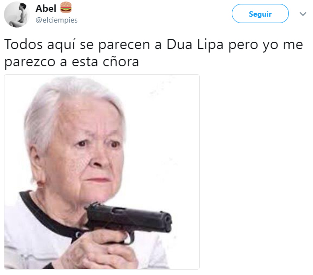 Comentarios en twitter de personas que dicen parecerse a Dua Lipa 