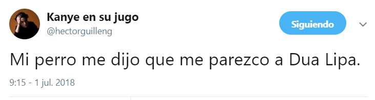 Comentarios en twitter de personas que dicen parecerse a Dua Lipa 