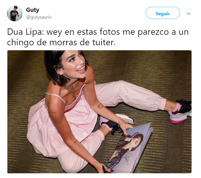 Comentarios en twitter de personas que dicen parecerse a Dua Lipa 