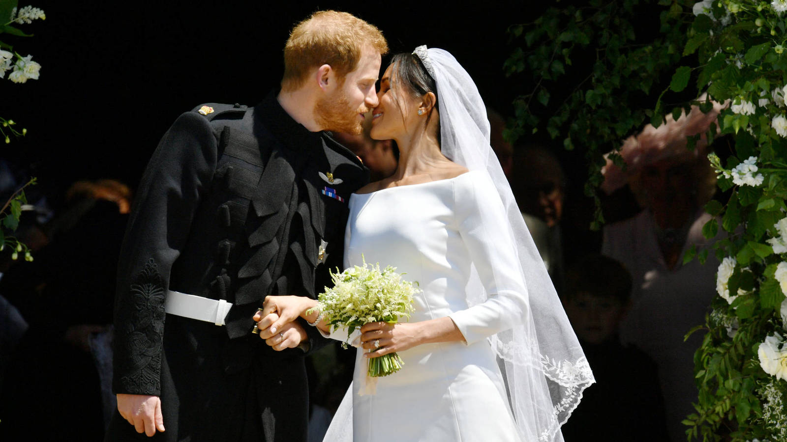 Meghan Markle y Harry el día de su boda