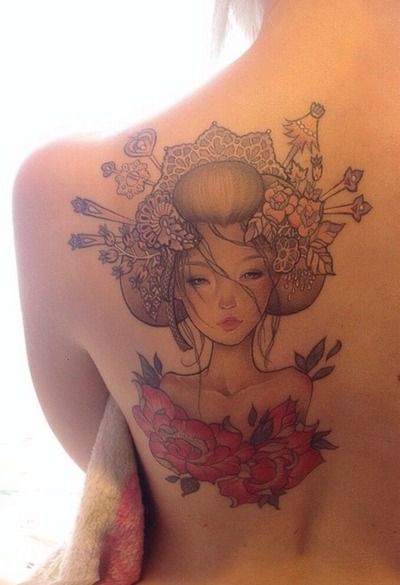 Tatuaje de una geisha 