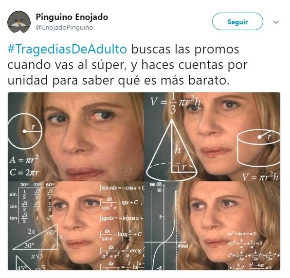 Comentarios en Twitter sobre la vida adulta 