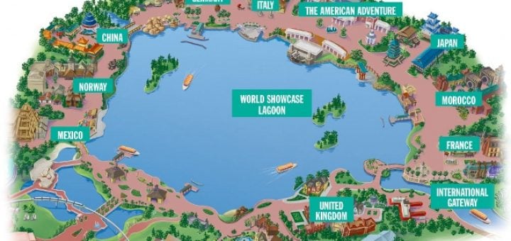 mapa de lago de Disney 