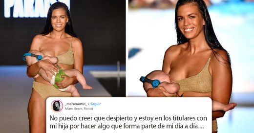 Mara Martin la modelo criticada por amantar a su bebé en una pasarela