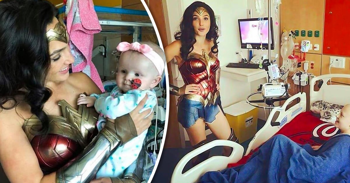 Gal Gadot se viste de Wonder Woman y visita a niños enfermos
