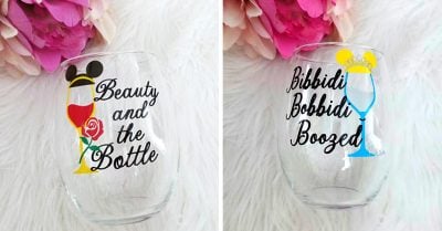 Copas de vino al estilo Disney que tu princesa interna amará después de un largo día