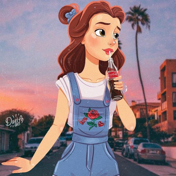 Fan art de princesas hipsters