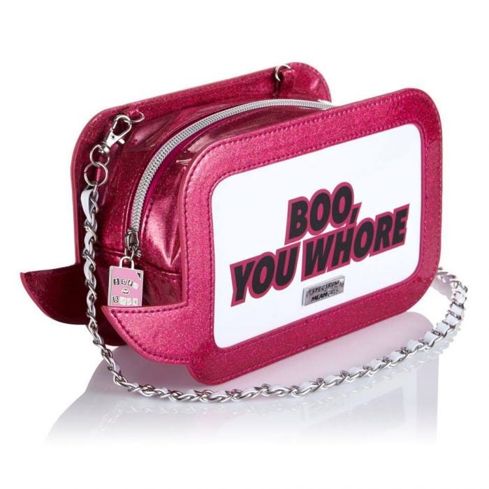 bolso rosa con cadena