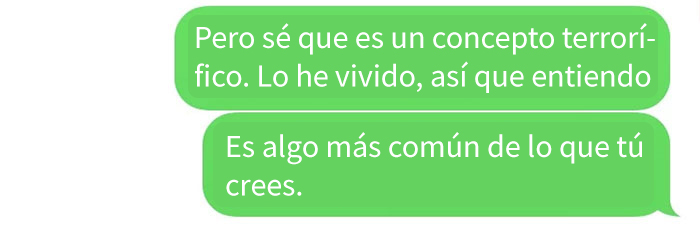 Conversación en whatsapp de un chico y una chica que le revela que tiene cáncer 