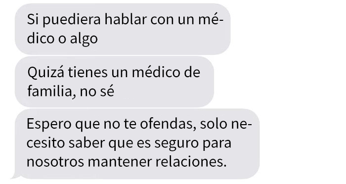 Conversación en whatsapp de un chico y una chica que le revela que tiene cáncer 