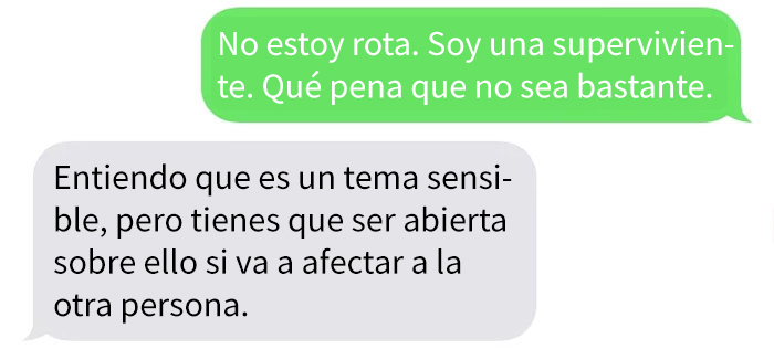 Conversación en whatsapp de un chico y una chica que le revela que tiene cáncer 