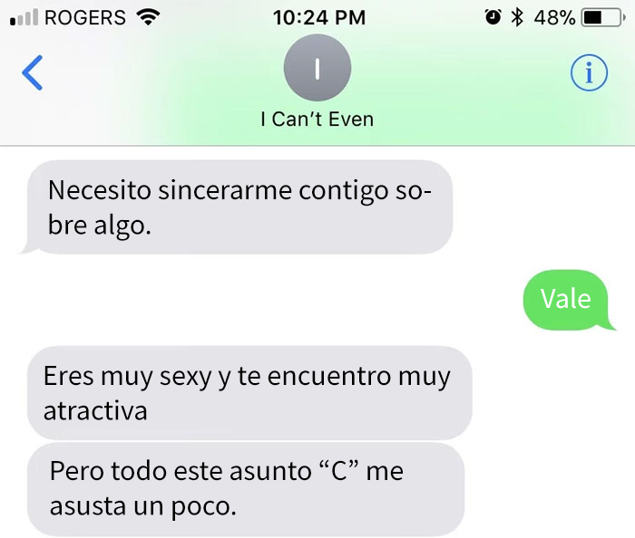 Conversación en whatsapp de un chico y una chica que le revela que tiene cáncer 