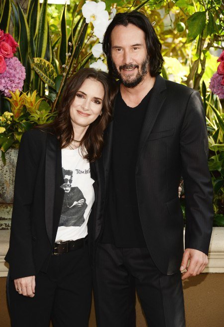 Keanu Reeves y winona ryder promocionando su nueva película