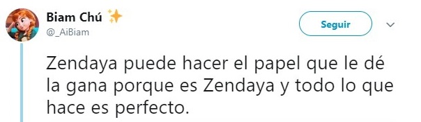comentario Twitter Zendaya, La Sirenita