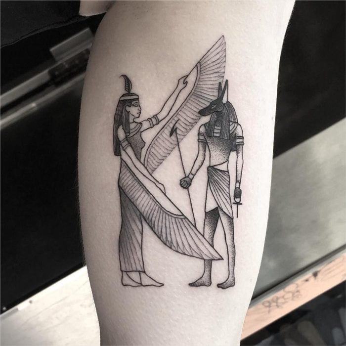 Tatuaje egipcio de Anubis