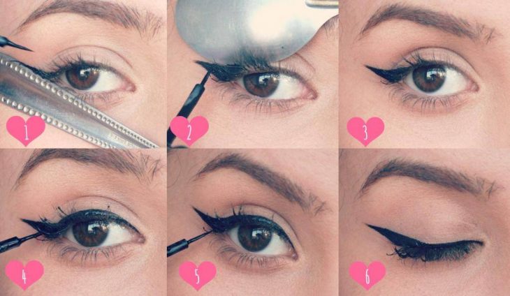 Usa una cuchara para delinearte los ojos